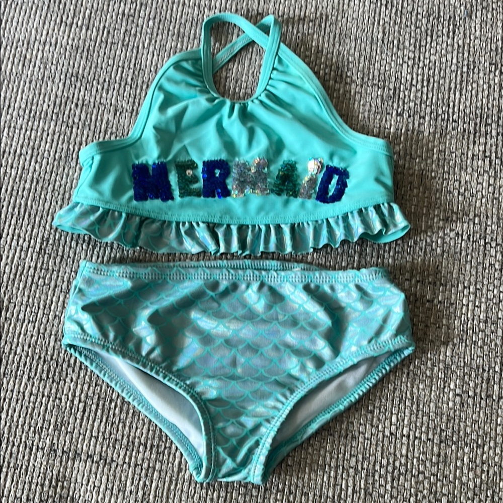 Jessica Simpson Turquoise Mermaid Bikini